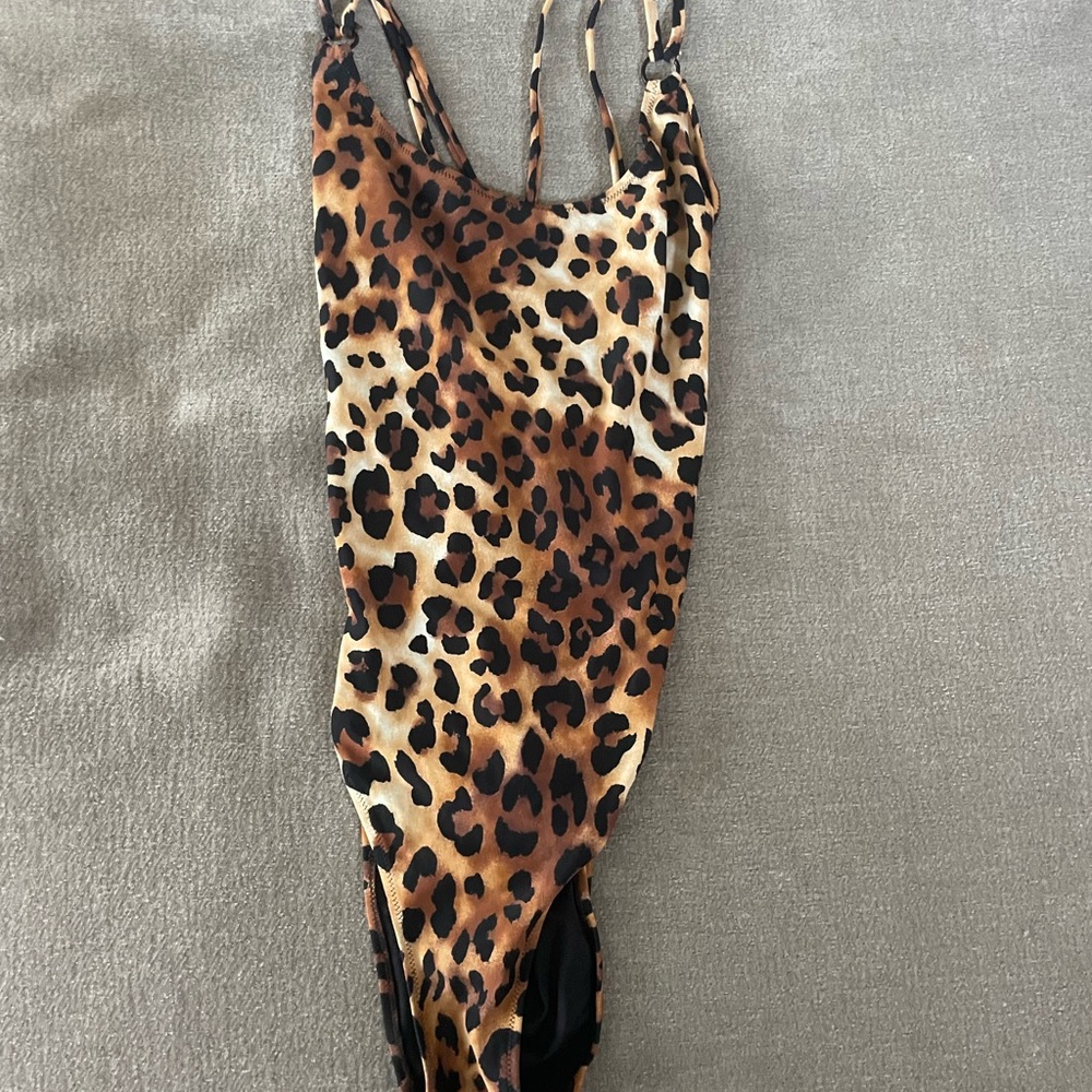 Forever 21 Leopard Print One Piece Swimsuit